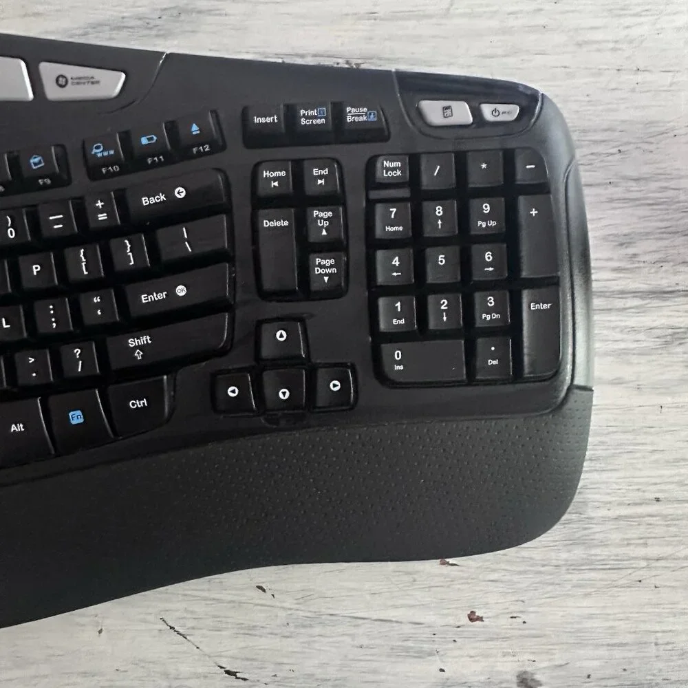 Logitech Wireless Wave K350 Ergonomic Keyboard w/ Palm Rest, NO Receiver
